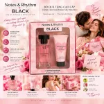 Zestaw perfum i żelu do kąpieli Notes & Rhythm Black dla pań 50 ml