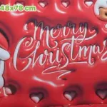 Mata podłogowa świąteczna czerwono-biała 48x78 cm Merry Christmas