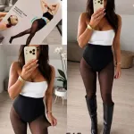 Czarne rajstopy modelujące 3XL/6XL MINMI Semi-Matte