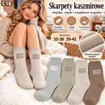 Skarpety kaszmirowe miękkie ciepłe wygodne 35-42 mix kolorów