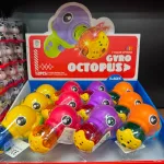 Kolorowa zabawka Gyro Octopus z wirującą kulą, 12 sztuk