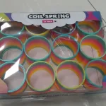 Zabawka sprężyna coil spring tęczowa 12 sztuk zestaw