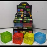 Kolorowe kostki antystresowe Cube Squeeze Ball zestaw 4 szt