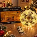Lampki choinkowe LED drucik zielony 2000 LED 100 m z pilotem