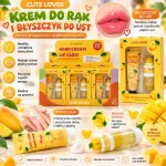 Zestaw Cute Lover krem do rąk i błyszczyk do ust o zapachu mango