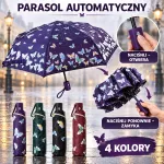 Automatyczny parasol składany w motyle 4 kolory mix