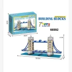 Klocki budowlane Tower Bridge 33,5x17x8 cm 7 kolorów
