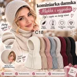 Kominiarka damska miękka dzianina ciepła na zimę C18