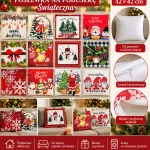 Poszewka świąteczna na poduszkę 42x42 cm mix wzorów z zamkiem