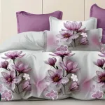 Komplet pościeli 5D MILANO 100% satyna bawełniana 200x220 fioletowy