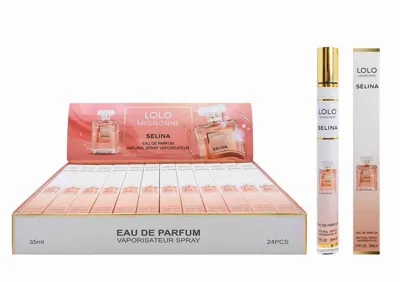 Perfumetka LOLO Selina 35ml z złotym atomizerem i kartonowym opakowaniem zbiorczym 24 sztuk