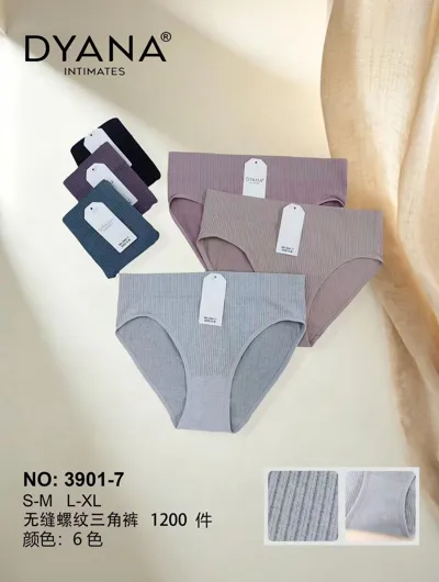 Zestaw prążkowanych majtek damskich Dyana Intimates w 6 kolorach, rozmiary S-XL