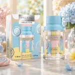 Perfumy OnlyYou Collection 30ml z pastelowym wzorem i niebieską nakrętką