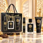 Perfumowany zestaw ASAD Body Splash 50ml i balsam 90ml czarno-złoty
