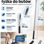 Teleskopowa łyżka do butów metalowa z antypoślizgowym uchwytem