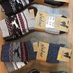 Skarpety Alpaca Wollie Natur wzory zimowe 40-47 mix kolorów