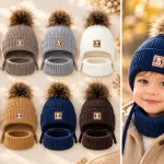 Zestaw czapka z pomponem i komin dziecięcy 52/54 cm różne kolory