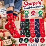 Skarpety bawełniane męskie świąteczne wzory rozmiar 40-46