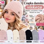 Czapka damska z wysokiej jakości wiskozy miękka i ciepła