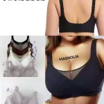 Biustonosz Magnolia czarny z siateczką S-3XL komfortowy