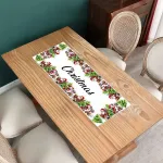 Obrus świąteczny Christmas 40x90 cm z motywem Mikołaja i choinki