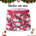 Bokserki męskie Merry Christmas czerwone z nadrukiem M-XXXL