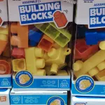 Klocki Budowlane Żółto-Pomarańczowe Zestaw 3+ DIY