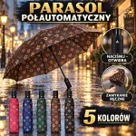 Półautomatyczny parasol składany w kolorowe symbole 5 kolorów mix
