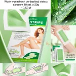 Sadoer Plastry z Woskiem do Depilacji z Aloesem 10x20g Zielone