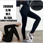 Legginsy damskie czarne lekko ocieplane S-XXL