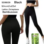 Legginsy bambusowe czarne lekko ocieplane S-2XL