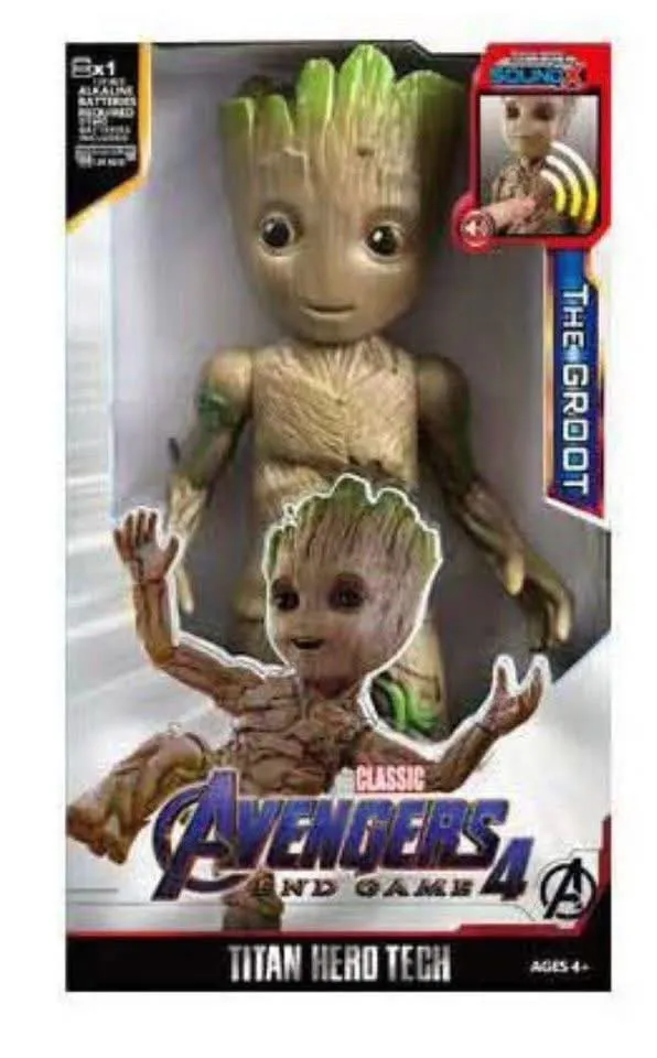Figurka Groot z serii Avengers 4 Titan Hero Tech w opakowaniu z funkcją dźwiękową