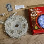 Lampki ozdobne LED białe 2400 LED 100 m z pilotem i programatorem