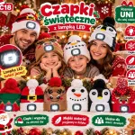 Czapki świąteczne z lampką LED uniwersalne dla całej rodziny