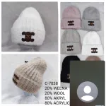 Czapka zimowa damska mix kolorów 20% wełna 80% akryl