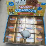 Squishy miękka zabawka kot i pies antystresowa 12 sztuk