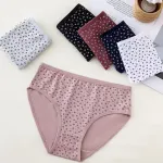 Majtki damskie bawełniane w kwiatowy wzór L-XXL mix kolorów