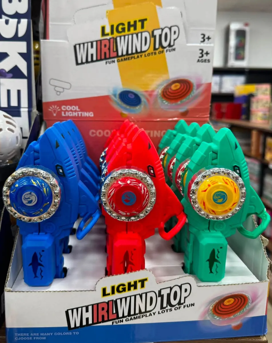 Zabawki wiatraki Light Whirlwind Top w kolorach niebieskim, czerwonym i zielonym z podświetleniem