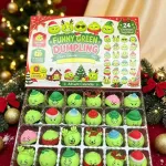Funny Green Dumpling kalendarz adwentowy z 24 zabawkami miękkimi