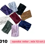 Opaska Velor Mix Kolorów miękka i elastyczna 12 sztuk