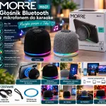 Głośnik Bluetooth MORRE M601 czarny z mikrofonem i podświetleniem RGB