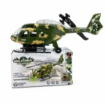 Helikopter wojskowy zabawka zielono-beżowy z dźwiękiem i światłem