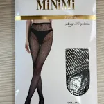 MiNiMi rajstopy siatkowe czarne 30 den Glamour Trend