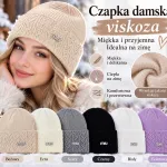 Czapka damska z wysokiej jakości wiskozy miękka i ciepła