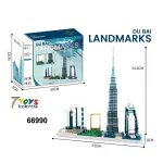 Klocki 3D Dubaj Landmarks zestaw budowli 32x8x34,8 cm