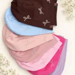 Czapka damska bawełniana z kryształkami mix kolorów 52/54