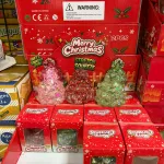 Merry Christmas miękka zabawka choinka z brokatem 3 kolory