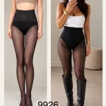 Czarne rajstopy modelujące z wysokim stanem One Size
