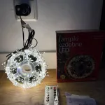 Lampki ozdobne LED ciepły biały 1200 LED 50 m z pilotem