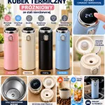 Kubek termiczny próżniowy stal nierdzewna z wyświetlaczem LED 4 kolory